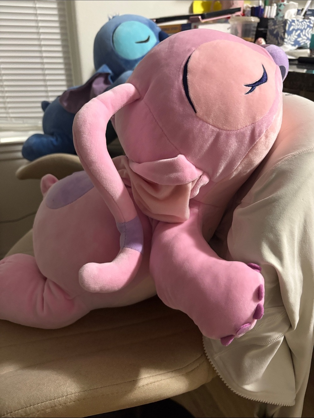 Pink Plush Disney Angel Sleepy Stuffed Animal - Picture 1 of 1
